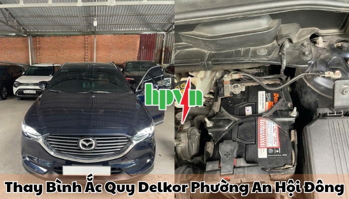 Cửa h&agrave;ng ắc quy Delkor phường An Hội Đ&ocirc;ng