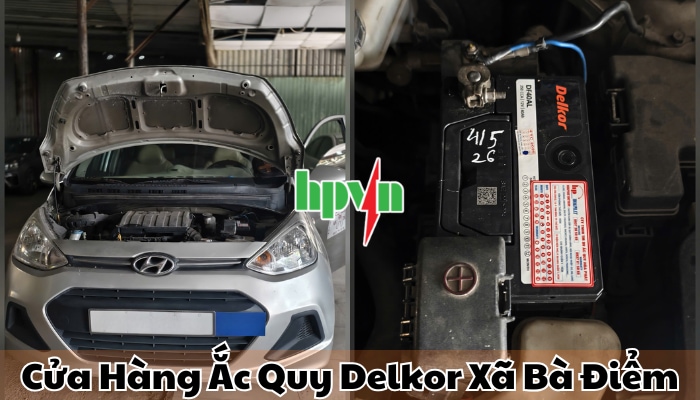 Cửa h&agrave;ng ắc quy Delkor x&atilde; B&agrave; Điểm ch&iacute;nh h&atilde;ng