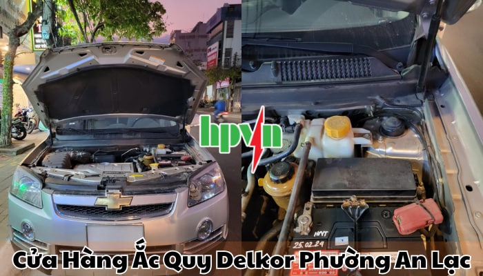 Cửa h&agrave;ng ắc quy Delkor phường An Lạc