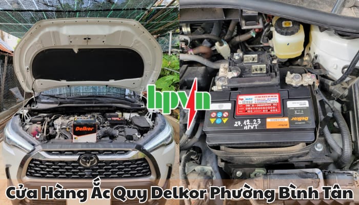 Cửa h&agrave;ng ắc quy Delkor phường B&igrave;nh T&acirc;n
