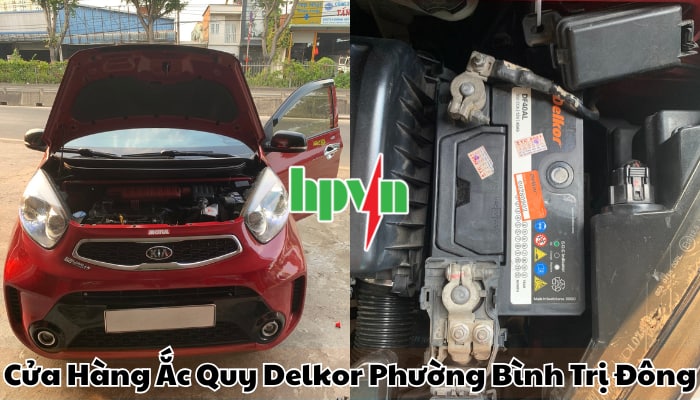 Cửa h&agrave;ng ắc quy Delkor phường B&igrave;nh Trị Đ&ocirc;ng