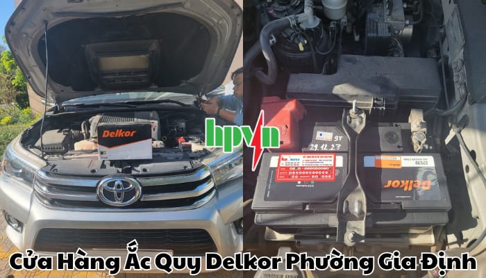 Thay b&igrave;nh ắc quy Delkor phường Gia Định tại nh&agrave;