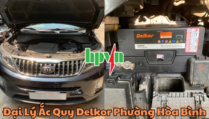 Cửa h&agrave;ng ắc quy Delkor phường H&ograve;a B&igrave;nh
