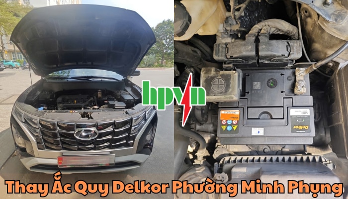 Cửa h&agrave;ng ắc quy Delkor phường Minh Phụng