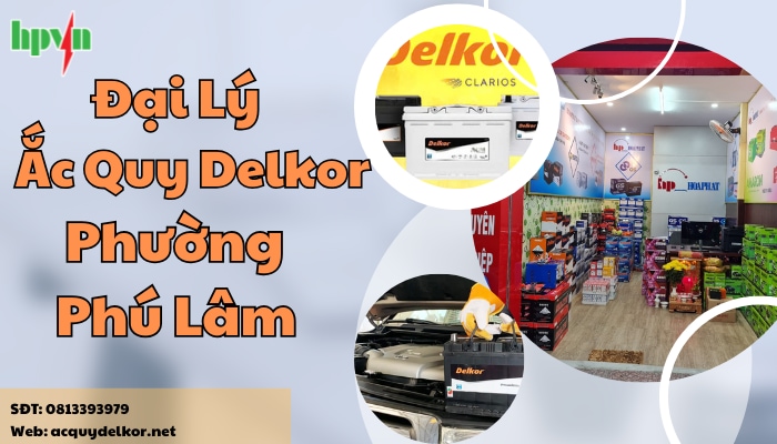 Cửa h&agrave;ng ắc quy Delkor phường Ph&uacute; L&acirc;m