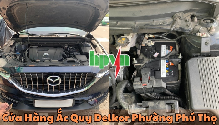 Cửa h&agrave;ng ắc quy Delkor phường Ph&uacute; Thọ