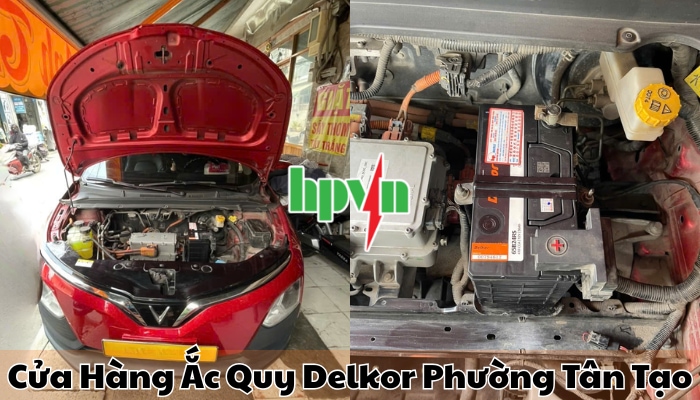 Cửa h&agrave;ng ắc quy Delkor phường T&acirc;n Tạo
