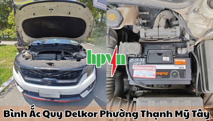 Cửa h&agrave;ng ắc quy Delkor phường Thạnh Mỹ T&acirc;y