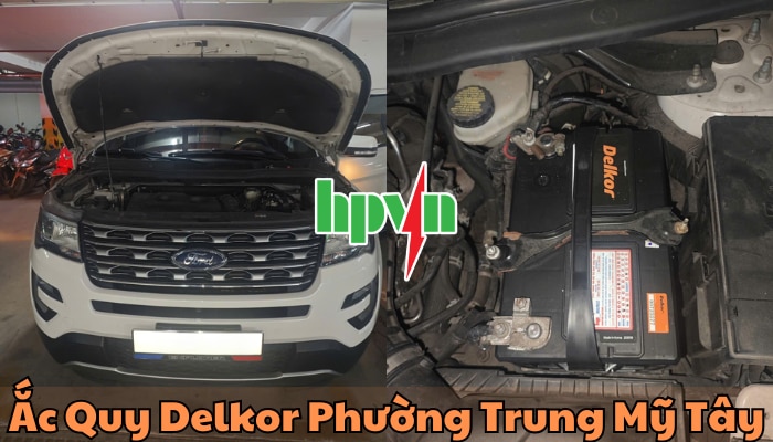Cửa h&agrave;ng ắc quy Delkor phường Trung Mỹ T&acirc;y