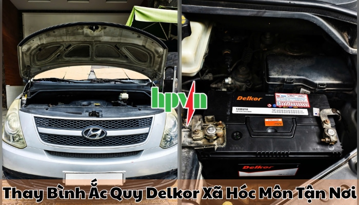 Đại l&yacute; ắc quy Delkor x&atilde; H&oacute;c M&ocirc;n ch&iacute;nh h&atilde;ng