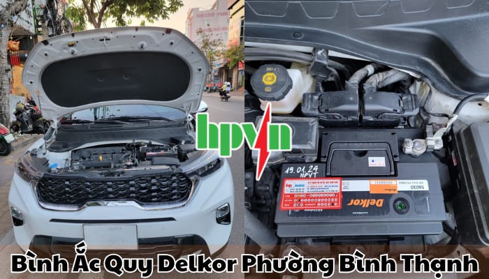 Cửa h&agrave;ng ắc quy Delkor phường B&igrave;nh Thạnh