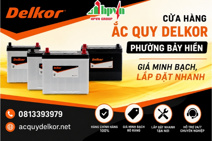 Cửa Hàng Ắc Quy Delkor Phường Bảy Hiền – Giá Minh Bạch, Lắp Đặt Nhanh