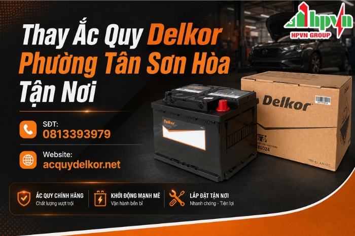Thay Ắc Quy Delkor Phường Tân Sơn Hòa Tận Nơi, Bảo Hành Chính Hãng