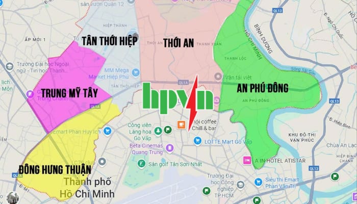 Bản đồ khu vực phường An Ph&uacute; Đ&ocirc;ng